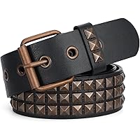 XZQTIVE Studded Belt Metal Punk Rock Rivet Belts for Women/Men