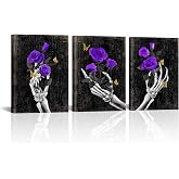 WELMECO Skull Wall Decor Gothic Room Decor Pictures Skull Art Painting Halloween Decoration 12