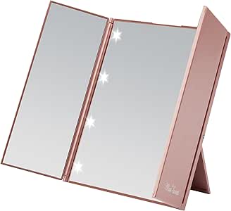 Espejo de maquillaje Miss Sweet, compacto, con triple despliegue, con