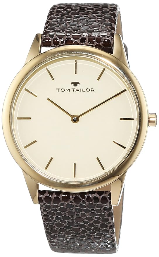 TOM TAILOR Watches Damen-Armbanduhr Analog Quarz Leder 5414702