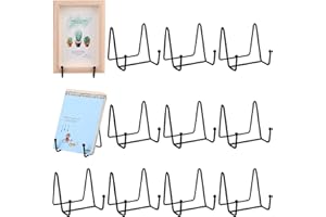 12 Pack 3 inch Plate Stands for Display Iron Plate Holders Easel Display Stand Metal Wire Frame Holder for Decorative Plate D