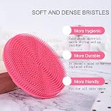 INNERNEED Food-Grade Silicone Body Scrubber Pink Handheld Shower Brush view 4