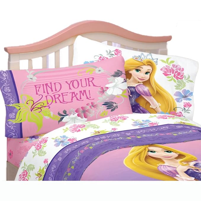 Disney 4pc Tangled Full Bed Sheet Set Rapunzel Golden ...