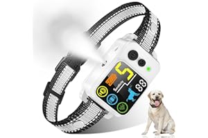 WACNEM Citronella Bark Dog Collar [No*Refill] Spray Dog Collar, with 5 Adjustable Sensitivity, Beep+Vibration+Spray 5 Working Modes Citronella Bark Collar, IP66 Waterproof Dog Spray Collar for L/M/S Grey