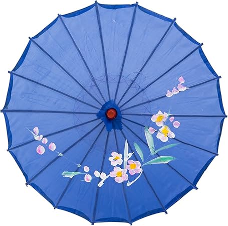 Thy Collectibles Japanischer Chinesischer Sonnenschirm Fur Hochzeiten Partys Fotografie Kostume Cosplay Dekoration Und Andere Anlasse Blau Amazon De Garten