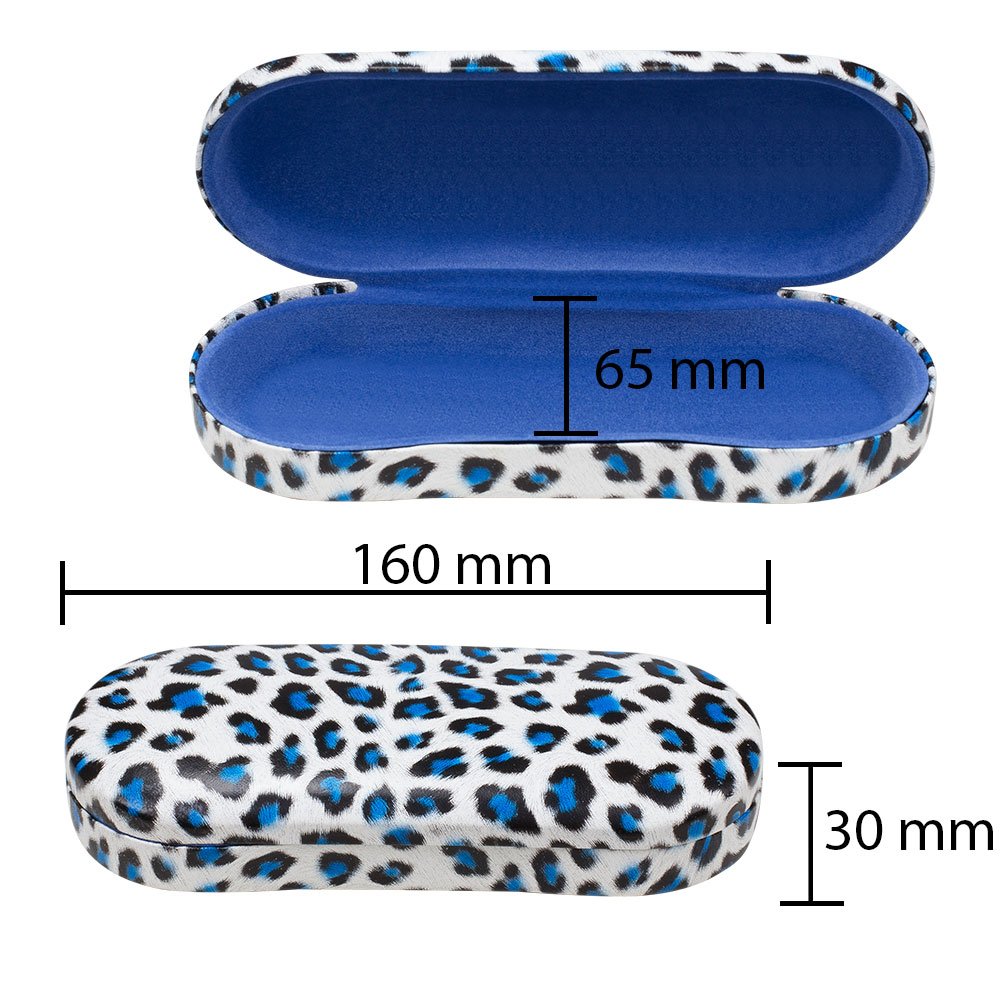 Hard Clamshell Eyeglass Case, Leopard Print Protective Glasses And