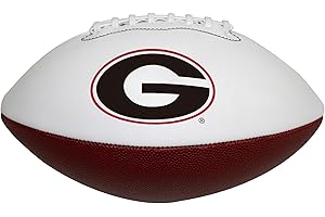 Logo Brands NCAA Official Size Autograph Football -Smooth White Panel for Nil Signatures, Display, or Nil Collecting NCAA Fan Memorabilia