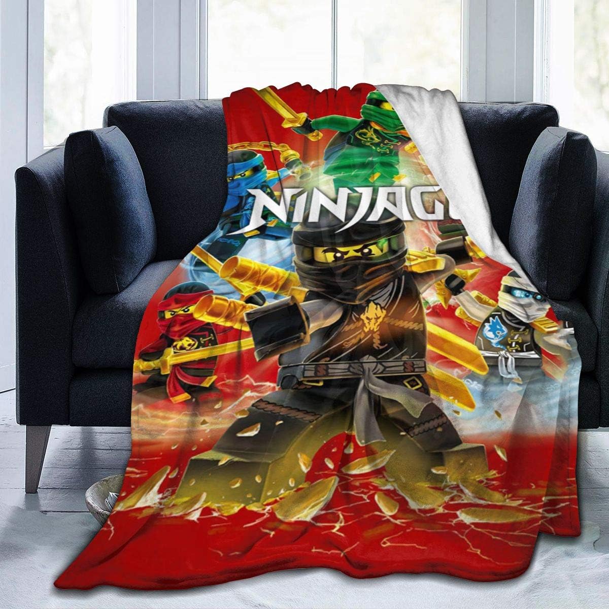 Luxury Ultra-Soft Micro Blanket Teem_Ninja Carpet Living Room/Bedroom Comfortable Memory Recovery Blanket Lithe Small Quilt 50"x40"