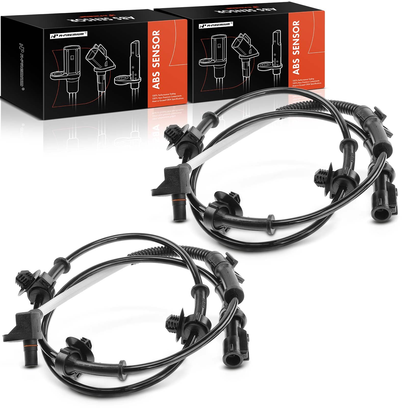 Photo 1 of A-Premium 2PC Set Front ABS Wheel Speed Sensor Fits for Ford Explorer Sport Ranger & Mazda B3000 B4000 & Mercury Mountaineer, 1995-2009 [AWD] - Front Driver & Passenger Side