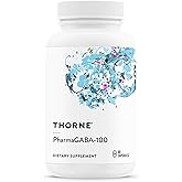 THORNE - PharmaGABA-100 - GABA Supplement - 100 mg Natural Source Gamma-Aminobutyric Acid - Support a Calm State of Mind and Restful Sleep* - 60 Capsules