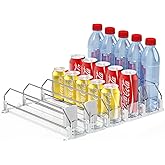AMLLLC Drink Dispenser for Fridge,Automatic Pusher Glide Soda Can Dispenser for Refrigerator and Adjustable Width - Storage 25 Cans