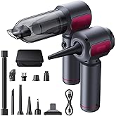 REWONDER Car Vacuum Cleaner High Power, 22000Pa Vacuum Cleaner & 110000RPM Air Duster, Handheld Vacuum with 7800mAh Battery for Valentines Day Gifts, Storage Bag & Multi-Nozzles for Car, Home