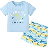 YUEMION Toddler Baby Boy Summer Outfit 1-5T Baby Boy Clothes Short Sleeve T-Shirts Top + Shorts 2Pcs Boy Clothing Casual Set