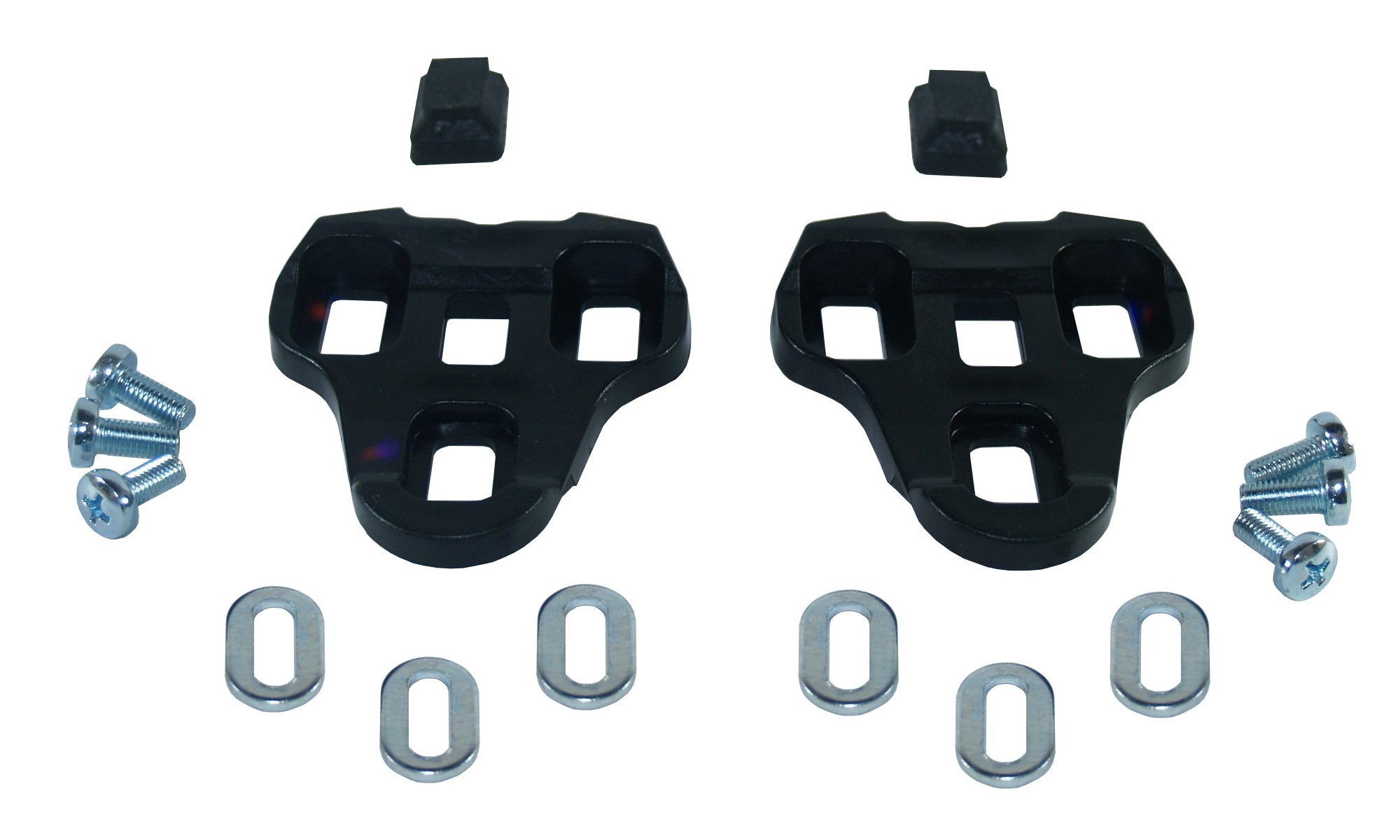 cyclingcolors Shoe Wedges Compatible with Keo Look Bicycle Road Racing 0 4.5 9 Degrees (Black, 0°)