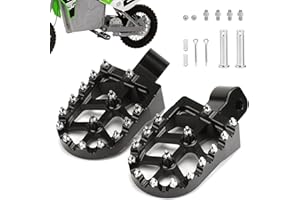 XINGWU Dirt Bike Foot Pegs for MX650 CNC Aluminum Pegs Heavy-Duty Foot Rest Pedals Compatible with Razor MX650 MX500 SX500 Electric Dirt Bikes Footpegs (Black)