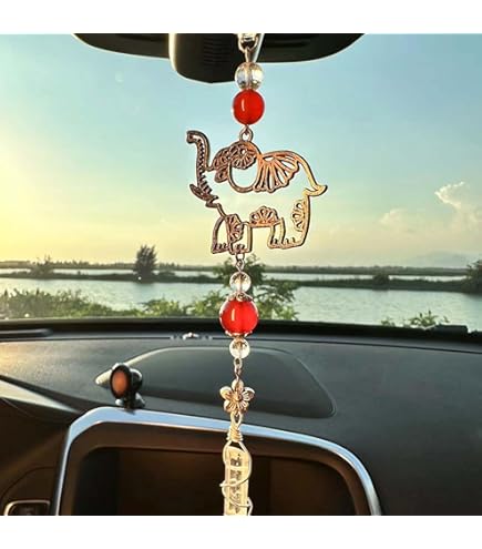 thumbnail image 2 of Mini Resin Elephants Car Dashboard Decorations 4PCS Cute Elephant Rear View M 2 of 14
