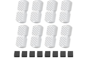 GROOKPET Dog Water Fountain Filters: 16 Dog Fountain Filters - Pet Water Fountain Filters Replacement - Including 8 Filters + 8 Sponges - Suitable for GROOKPET Dog Water Fountain for Large Dogs