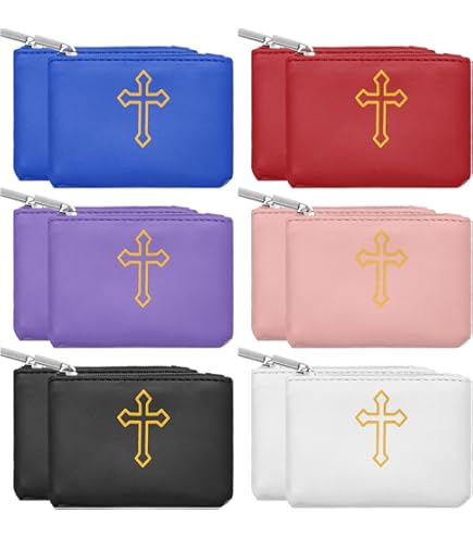 Amazon.com: Shinylin 12 Pcs Leather Rosary Pouch Case with Zipper