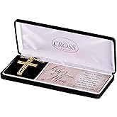 Dicksons Fisher of Men Cross Necklace for Men Gold Plated Stainless Steel Inspirational Christian Jewelry | 24 inch