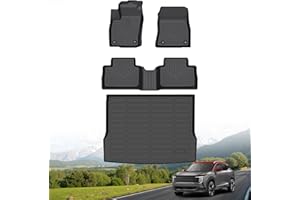 Hutisya-Floor Mats & Cargo Liner Set Fit for Nissan Kicks 2025 2026 SR SV(Not fit S) All Weather Protection Anti-Slip & Durable TPE Full Set Liners Automotive Accessories-Black