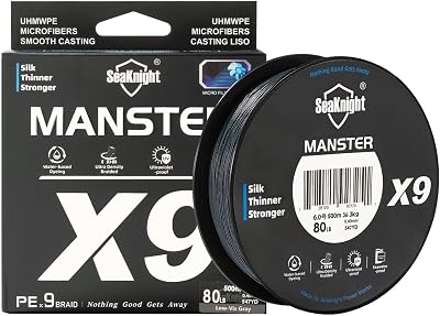 Seaknight X9 9 Strands Braided Line 500m 17-80lb UV Saltwater Coated PE Braid