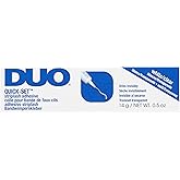 DUO Quick-Set Strip Lash Adhesive Lash Glue White Clear, 0.5 oz 1 Pack | Fast-Drying Water-Resistant Eyelash Glue Long Lastin