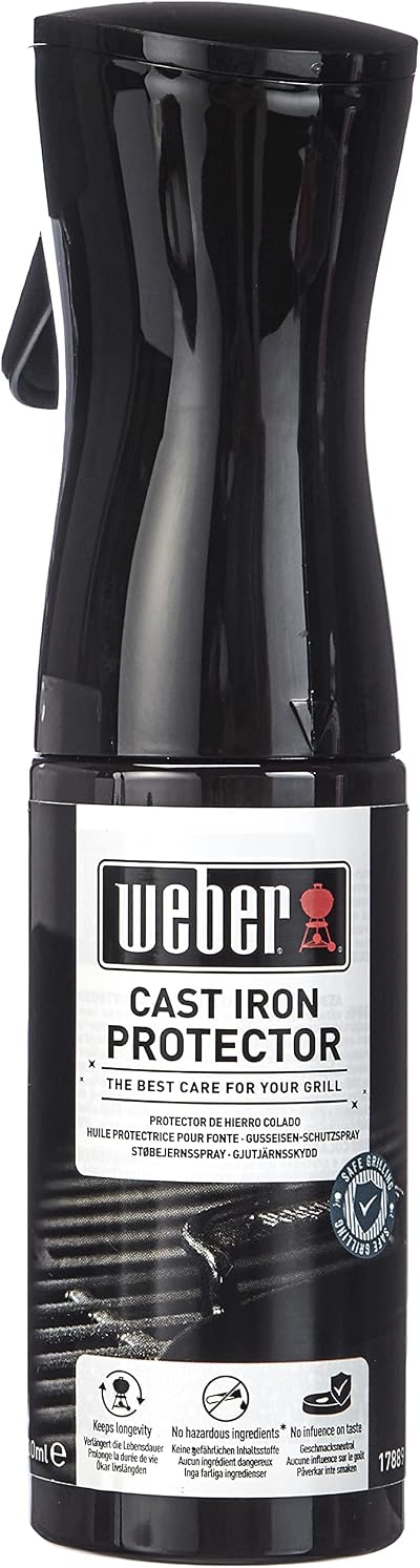 Weber Cast Iron Protection Spray 200ml Fine Mist Non-Toxic Prevent Rust