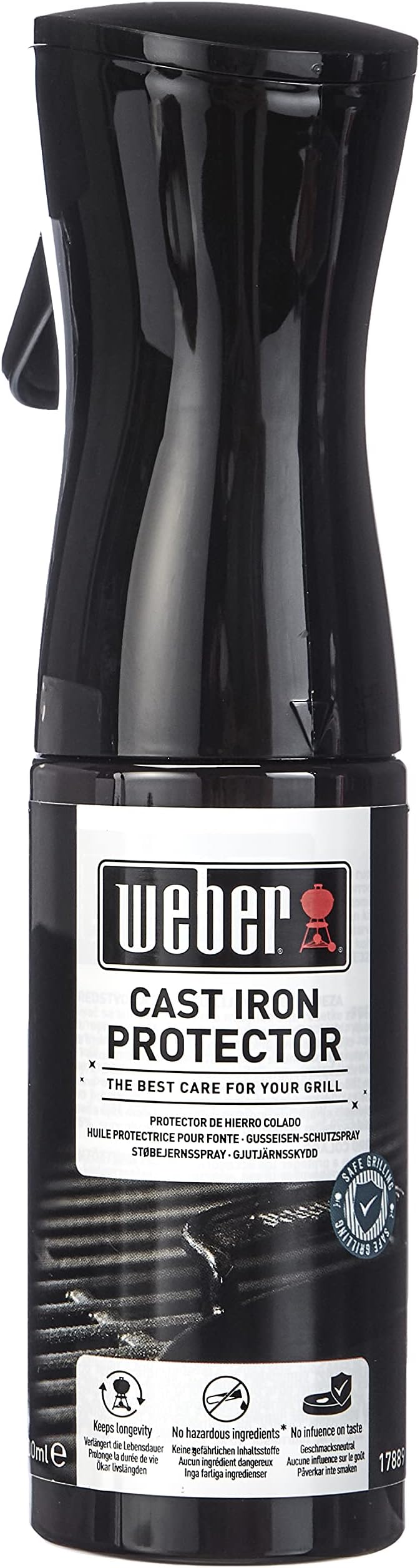 Weber Cast Iron Protection Spray 200ml Fine Mist Non-Toxic Prevent Rust