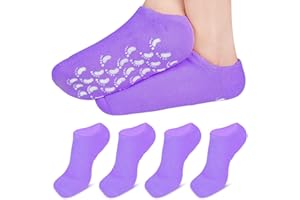 ZEPOHCK Gel Moisturizing Socks, Spa Soften Socks for Dry Cracked Feet Skins, Gel Lining Infused with Essential Oils and Vitam