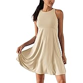 ODODOS Casual Flare Tank Dress for Women Summer Sleeveless Sundress Mini Skater Dress
