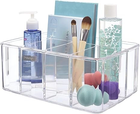 Clear Plastic Organizer 5 Compartments Amazon Ca Home Kitchen