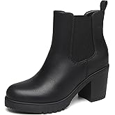 TYNDALL Women's Low Heel Platform Chunky Heel Ankle Boots Booties for Women