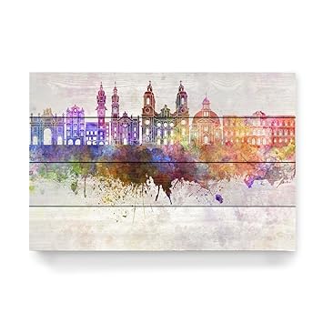 Möbel & Wohnaccessoires artboxONE Holzbild 30x20 cm Abstrakt Innsbruck