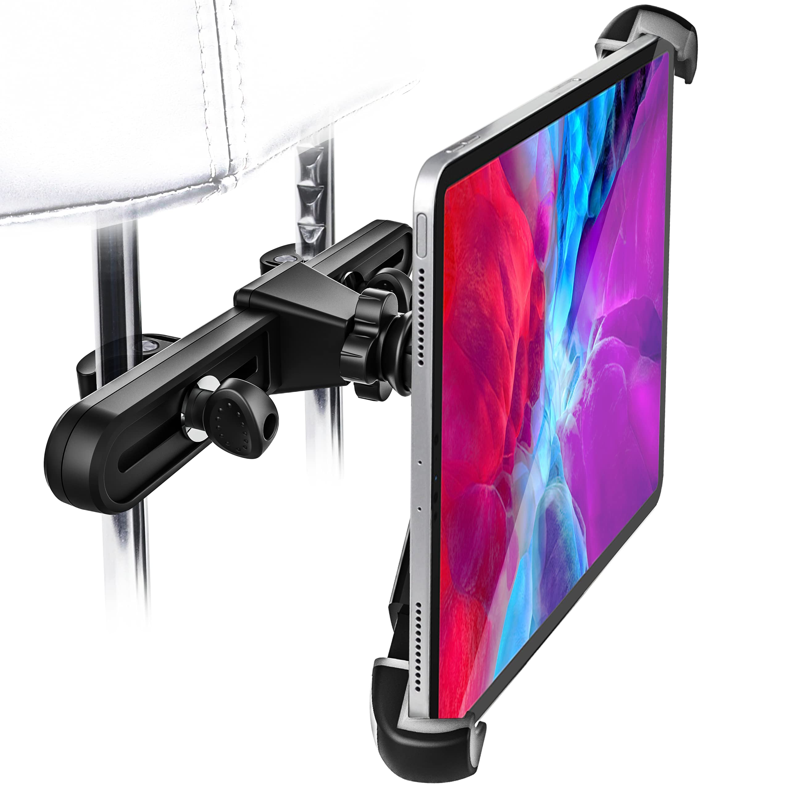 Photo 1 of woleyi Car Headrest Large Tablet Mount, Heavy Duty Ultra Stable Car Back Seat Tablet Holder, Compatible iPad Pro 13/Air, Samsung Galaxy Tabs, Surface Pro/Go, Fire HD and More 9.5-14.5" Tablets