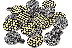 GRB 20 x Super Bright T10 921 194 LED Bulb For RV Trailer Camper Motorhome Boat Ceiling Dome Interior Light 12V 24-SMD Natural White Wedge Lamp (Pack of 20)