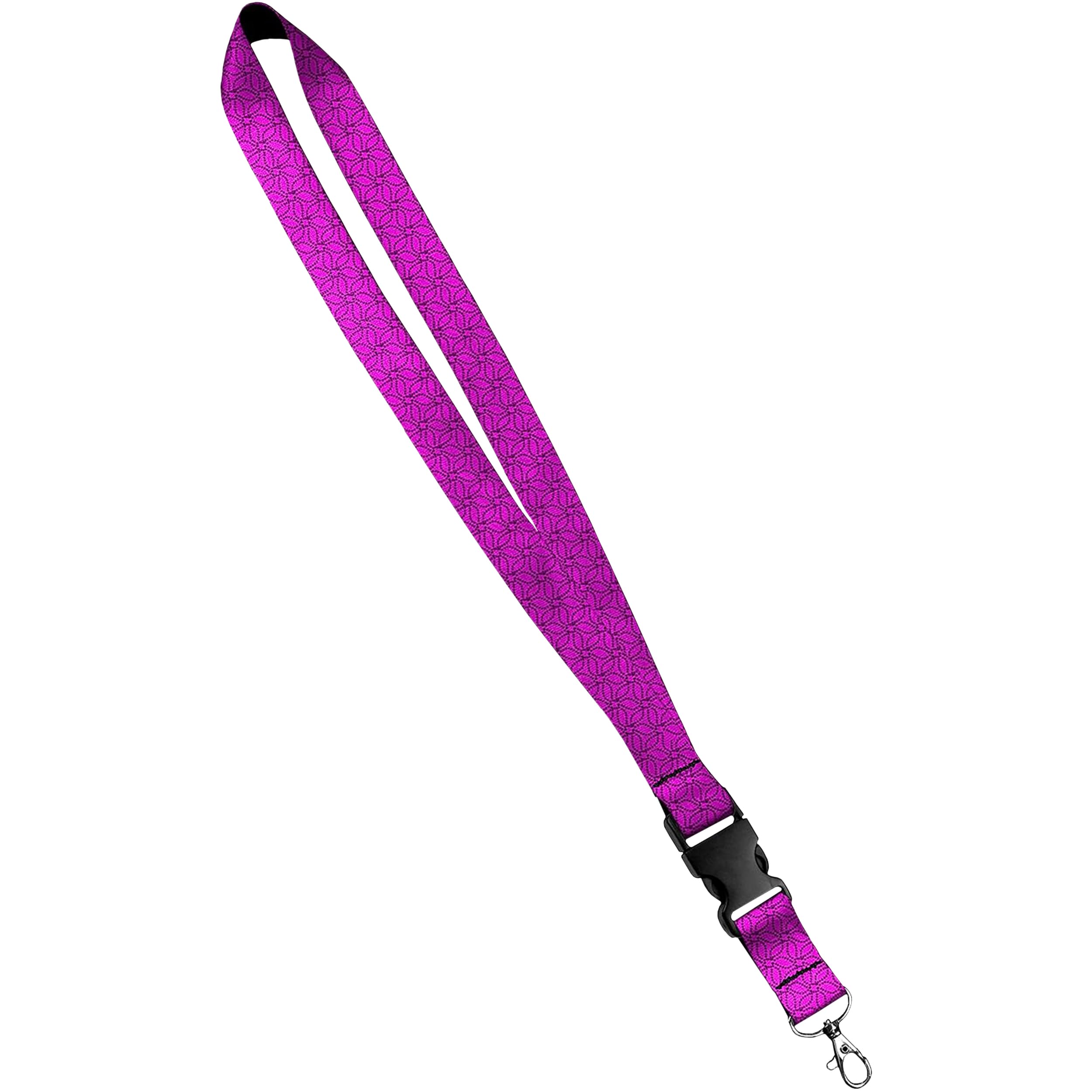 Moose Pet Wear Fashionable Lanyard - Satin Keychain Necklace, ID Badge Holder – 1 Inch, Modern Pink Floral — image 1