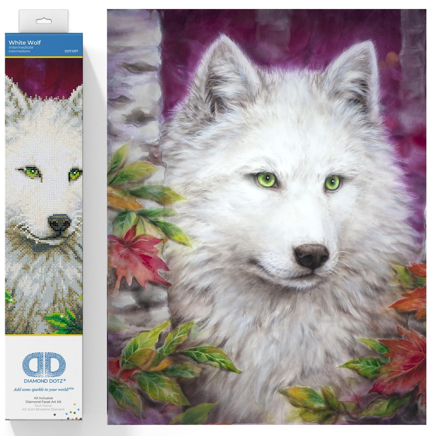 Diamond Dotz Diamond Embroidery Facet Art Kit ~ White Wolf
