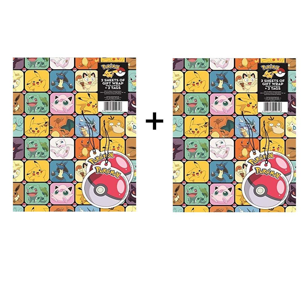 Buy Double Gift Wrap Pack - Pokemon Gift Wrap Online At Desertcartbrunei