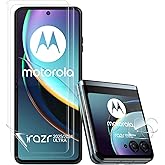 RXNMH For Motorola Razr Ultra 2025/2024 Screen Protector, 2Pcs TPU Moto Razr+ Plus 2025 Screen Protector + 2Pcs HD Tempered Glass Camera Lens Film for Razr 60/50 Ultra, Anti-Scratch, No Bubble