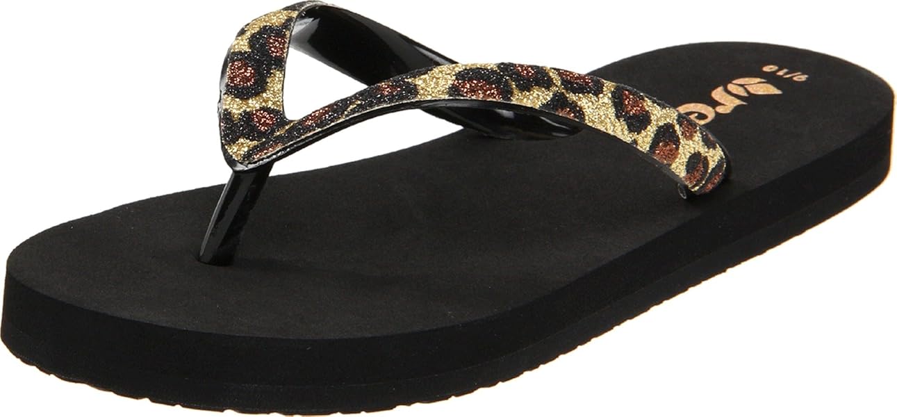 reef leopard flip flops