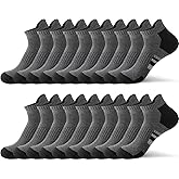 JOYNÉE 10 Pairs Mens Ankle Socks Athletic Running Socks with Tab Low Cut Socks for Men