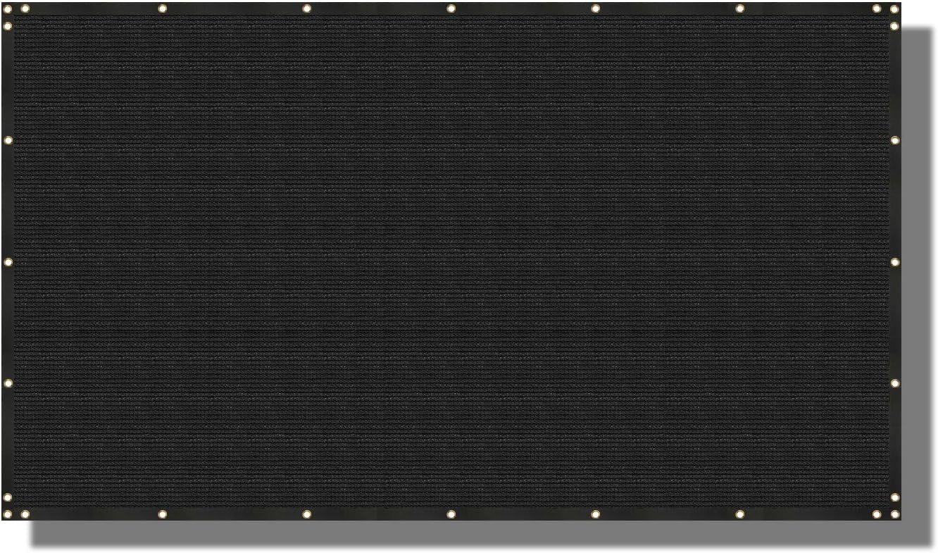 COARBOR6' x 50' Privacy Fence Screen Heavy Duty Windscreen Fencing Mesh Shade Net Cover for Outdoor Wall Backyard Patio Deck and Porch, Black