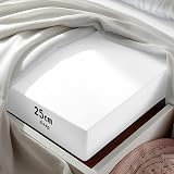 Aspire Homeware Double Fitted Sheet 25cm Deep Hotel Quality White view 3
