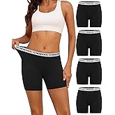 UMMISS Womens Boxer Briefs Underwear Boy Shorts Cotton Underwear Soft Anti Chafing Ladies Panties 4 Pack