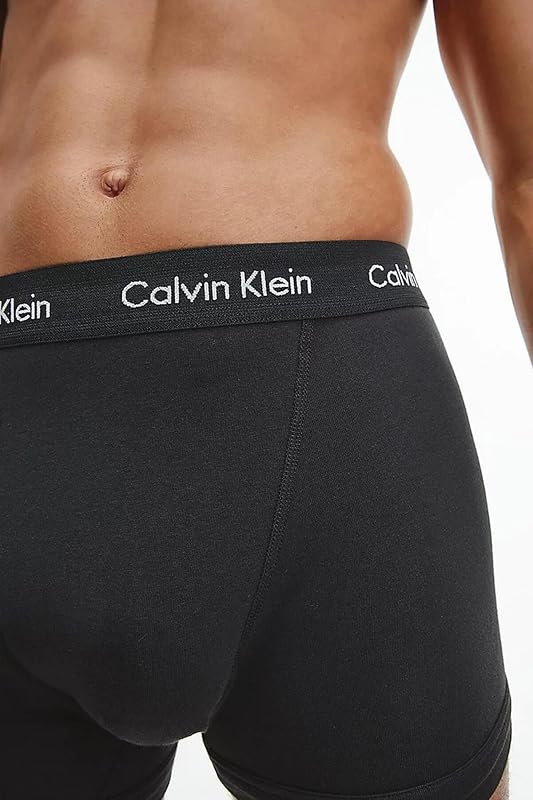 Herren 3er Pack Boxershorts Trunks Unterwäsche, Mehrfarbig (C-Black/Blu/Blu), L