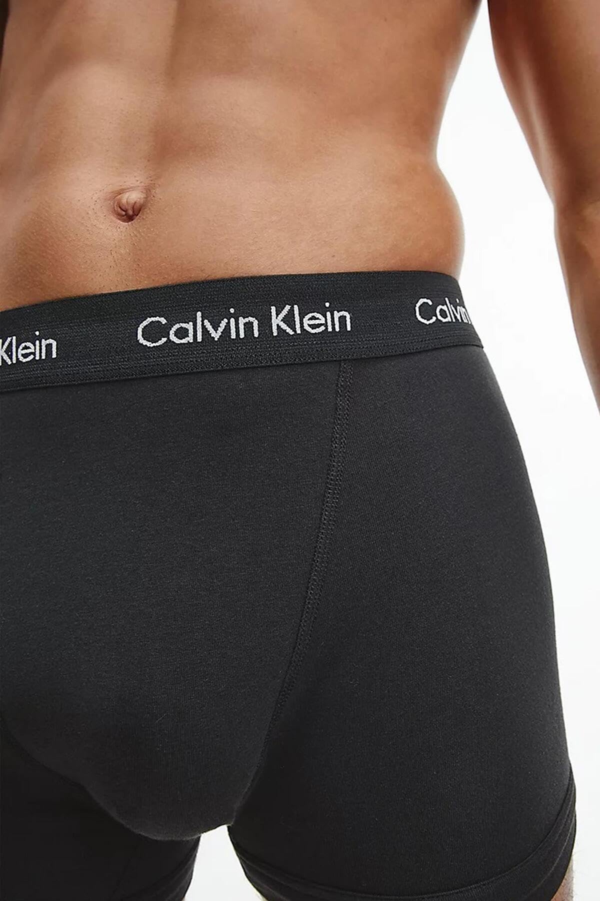 Calvin Klein Herren 3er Pack Boxershorts Trunks Unterwäsche, Mehrfarbig (C-Black/Blu/Blu), L 3
