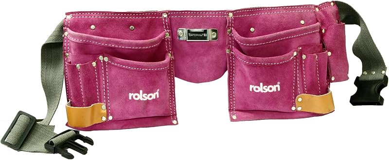 Rolson 68630 Double Leather Tool Pouch Purple