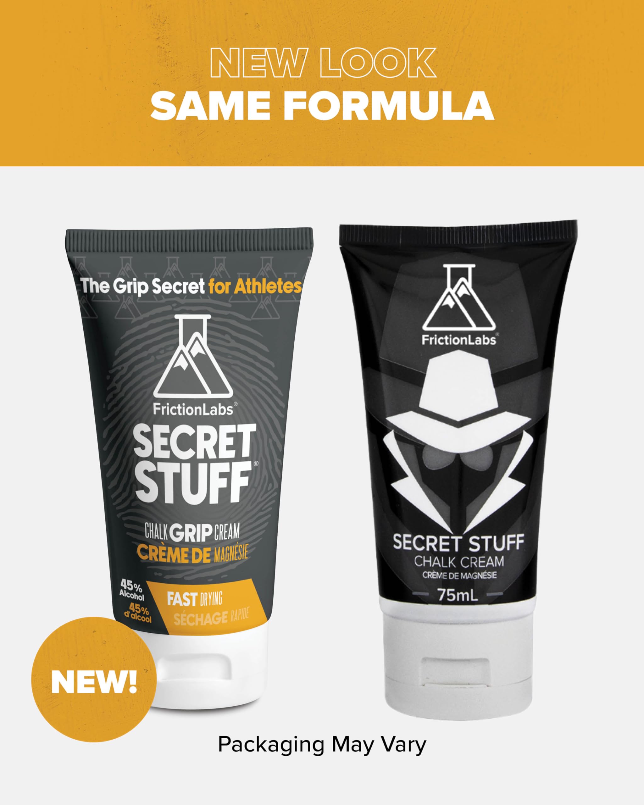 Friction Labs Quick Grip Secret Stuff Liquid Chalk for Athletes - Made in USA - Skin Friendly - Rock Climbing, Weightlifting, Gym, Tennis - Trusted by 100+ Pro Athletes - Best Workout Chalk - 75mL