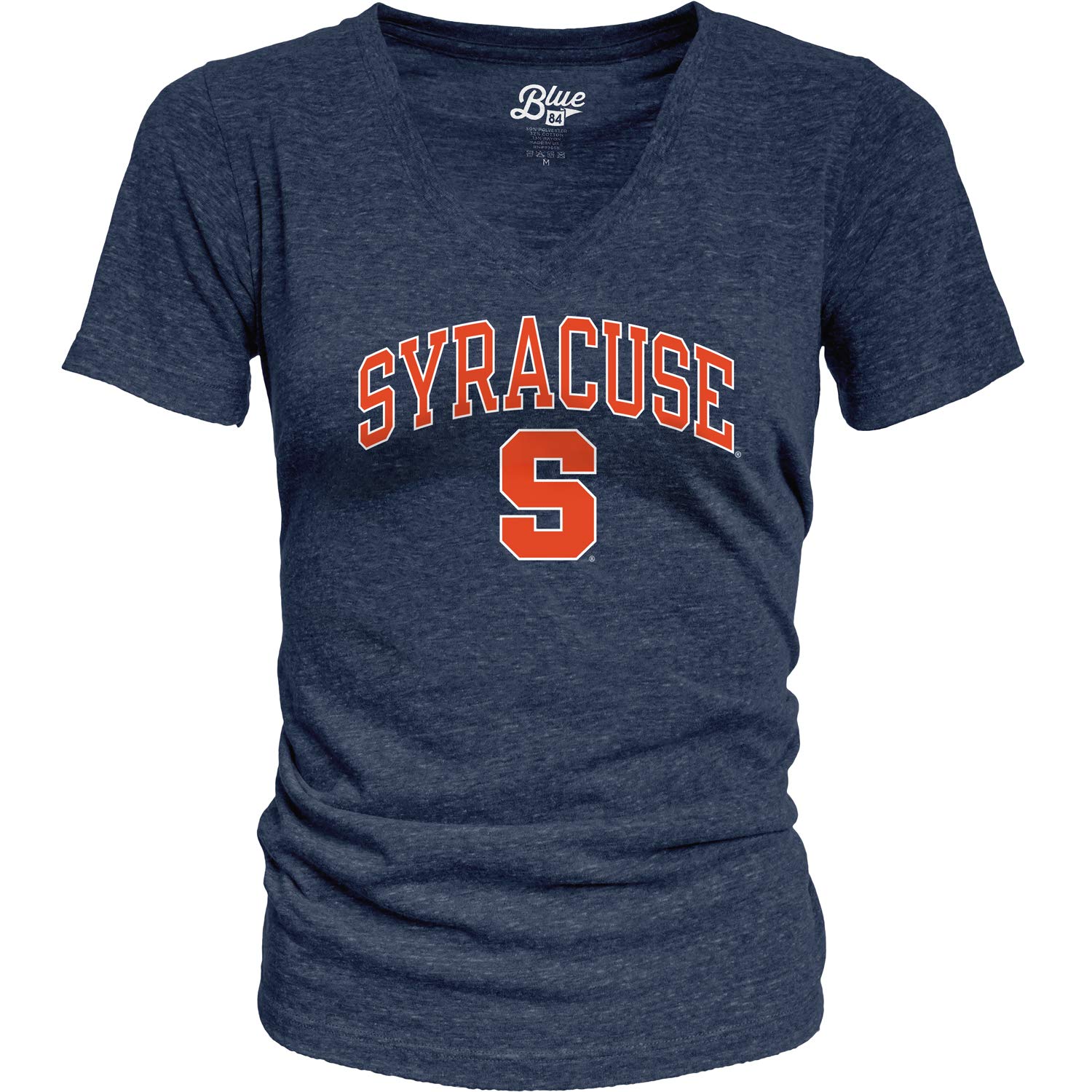 Blue 84 Women's Syracuse Orange Heathered Team Color Confetti T Shirt, Syracuse Orange Navy, XX-Large Image