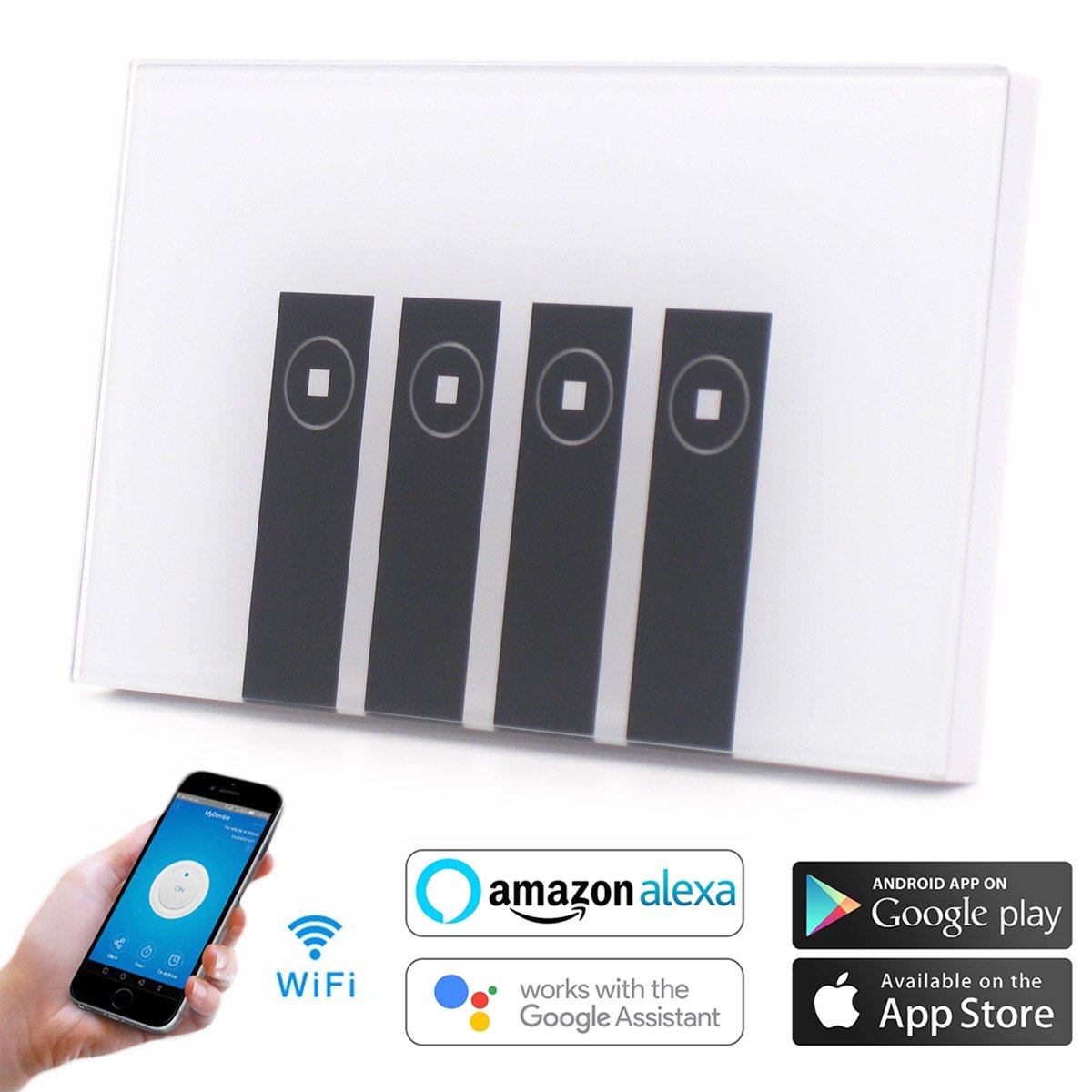 Atoparts Smart WiFi Light Switch Compatible with Amazon Alexa Echo